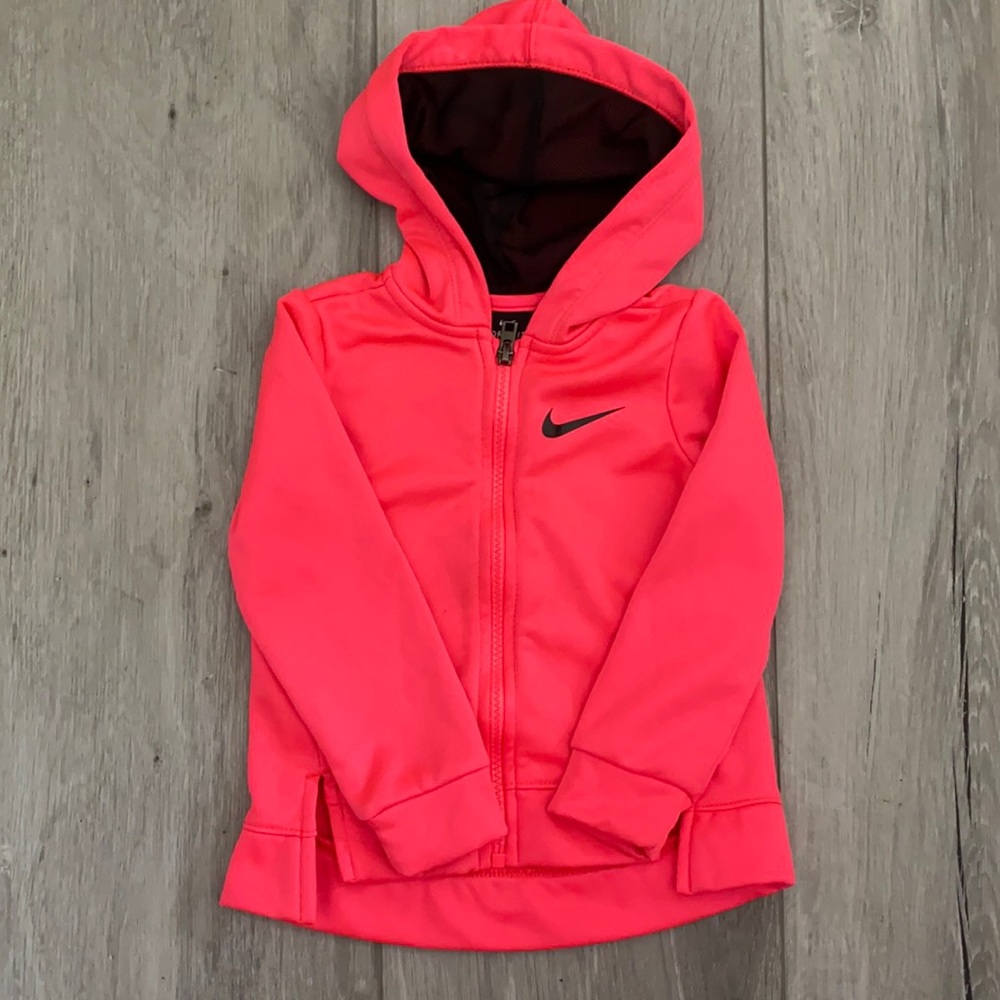 Baby girl 2T hot pink Nike Dri Fit zip up hoodie